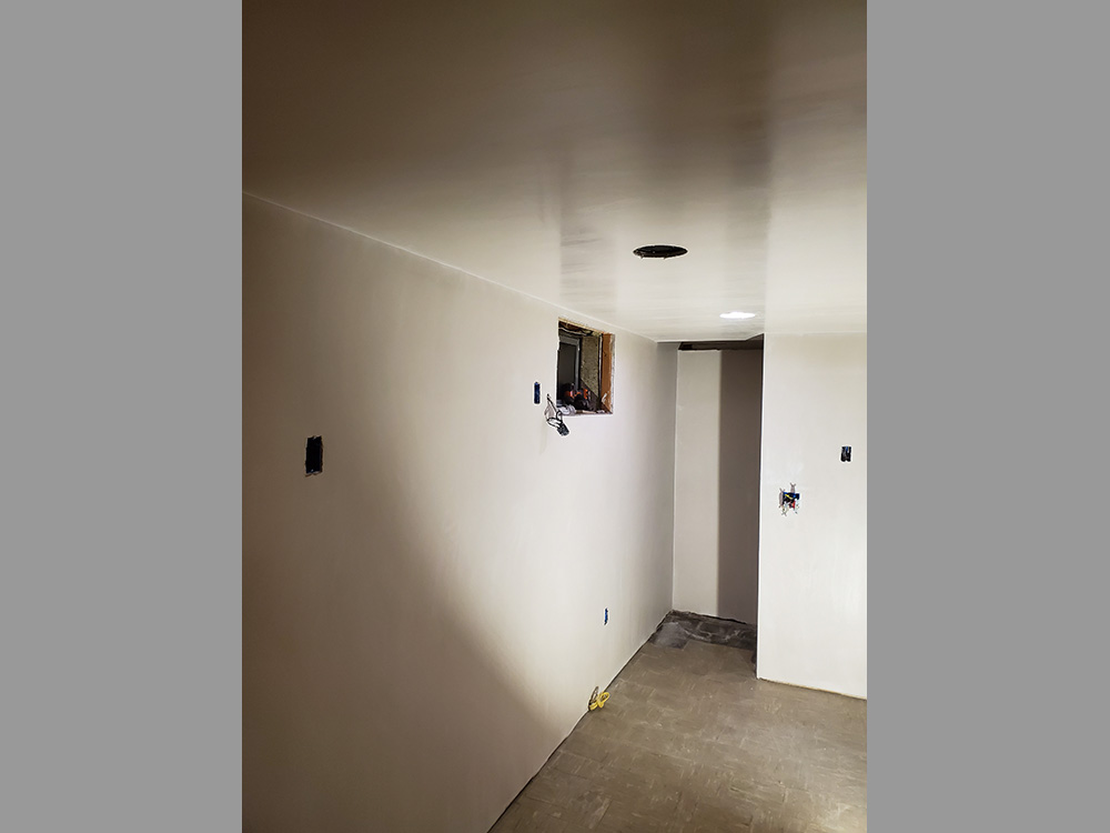 Basement Renovation Smooth Plaster Finish - Part 3