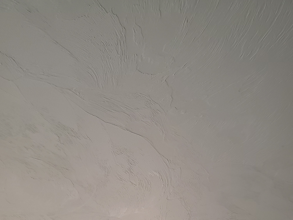 Finished Textured Ceilings - Closeup